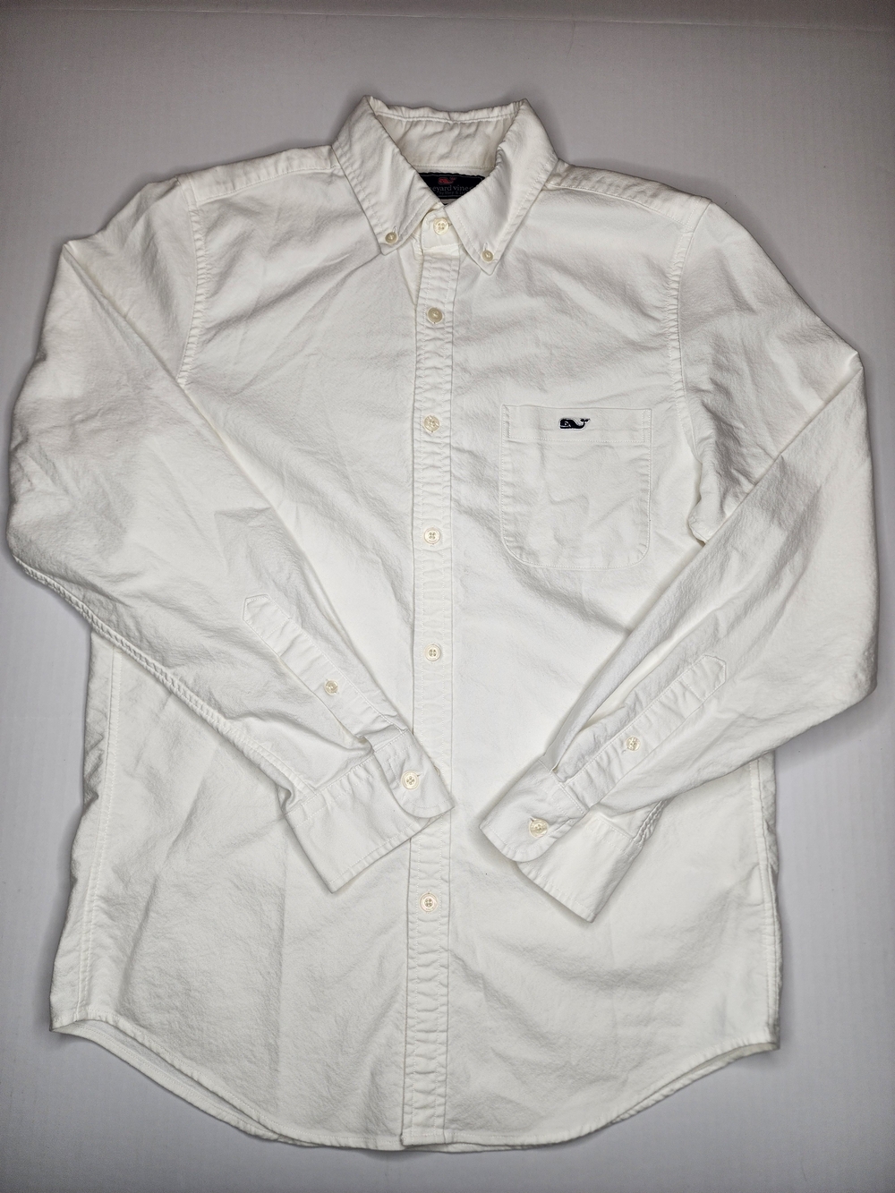 Vineyard Vines White Long-Sleeve Button-Down Shirt